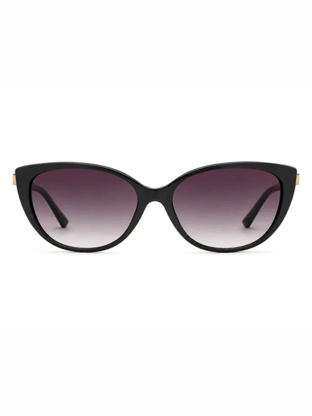BEBE BBOP-1007CE-001 Black Cat Eye Frame /Purple Gray Gradient Lenses Sunglasses